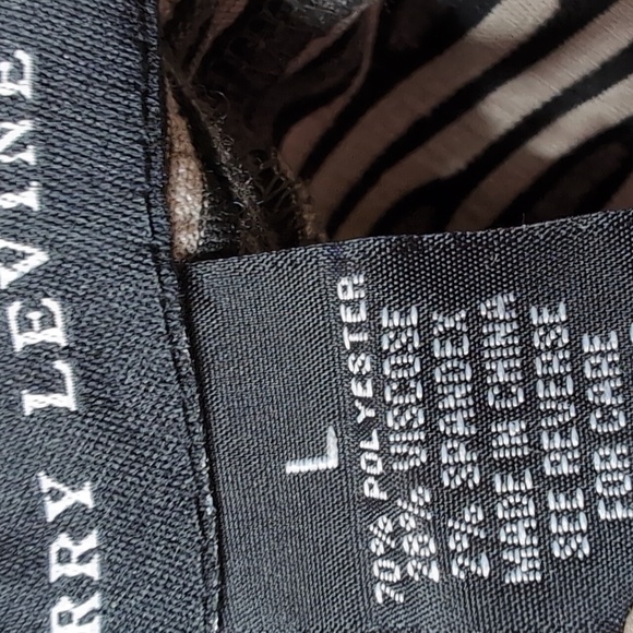 Larry Levine Black and Gray Patterned Textured Skirt L - Picture 5 of 5